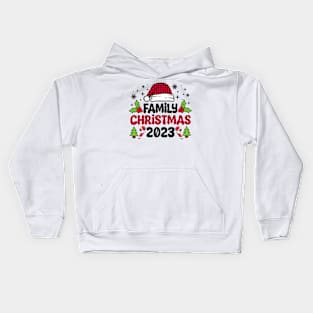 Family Christmas 2023 Red Plaid Family Matching Pajama Xmas Kids Hoodie